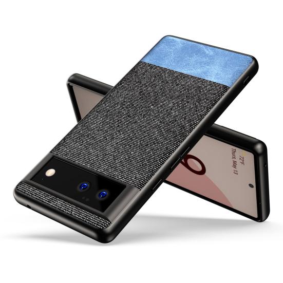 

Чехол для телефона, плотный, противоударный, тканевый, с полным покрытием, против царапин, мягкий чехол для телефона, задняя крышка для Google For Pixel 7 Pro чёрный/синий