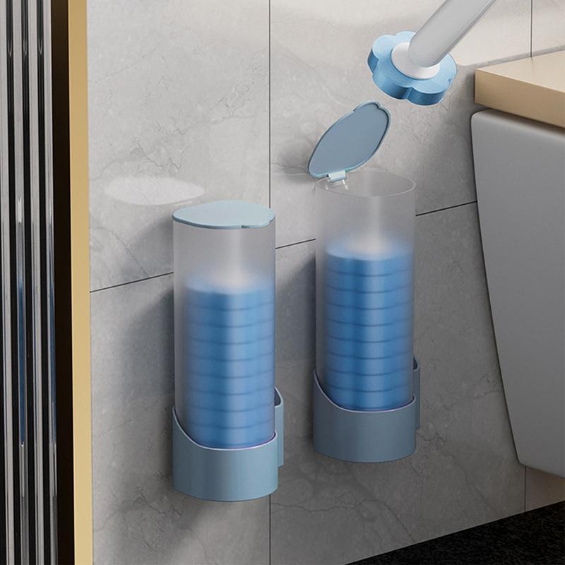 Disposable Toilet Brush Cleaner With Long Handle Bathroom Cleaning Sponge Brush With Replaceable Brush Head Toilet Accessories
