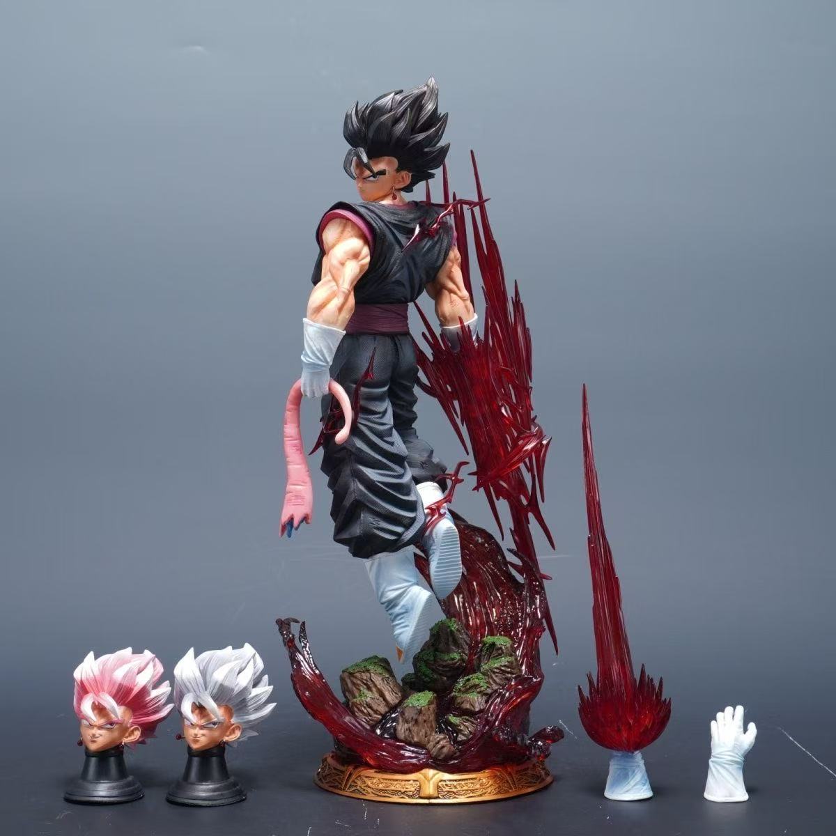 

40cm/15.75inch Drogan Boll Z Vegetto Figure 3 Heads Replace Super Saiyan Action Figure Gk Statue Collection Model Toys Gifts