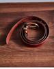 Men's Handmade Retro Leather Belt with Brass Buckle - Genuine Cowhide, Versatile and Trendy for Casual Wear