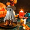 Halloween Resin Cute Ghost Statue Ghost Cowboy with Boots Ghost Ornaments Garden Statue for Tabletop Halloween Decor Ghost Decor
