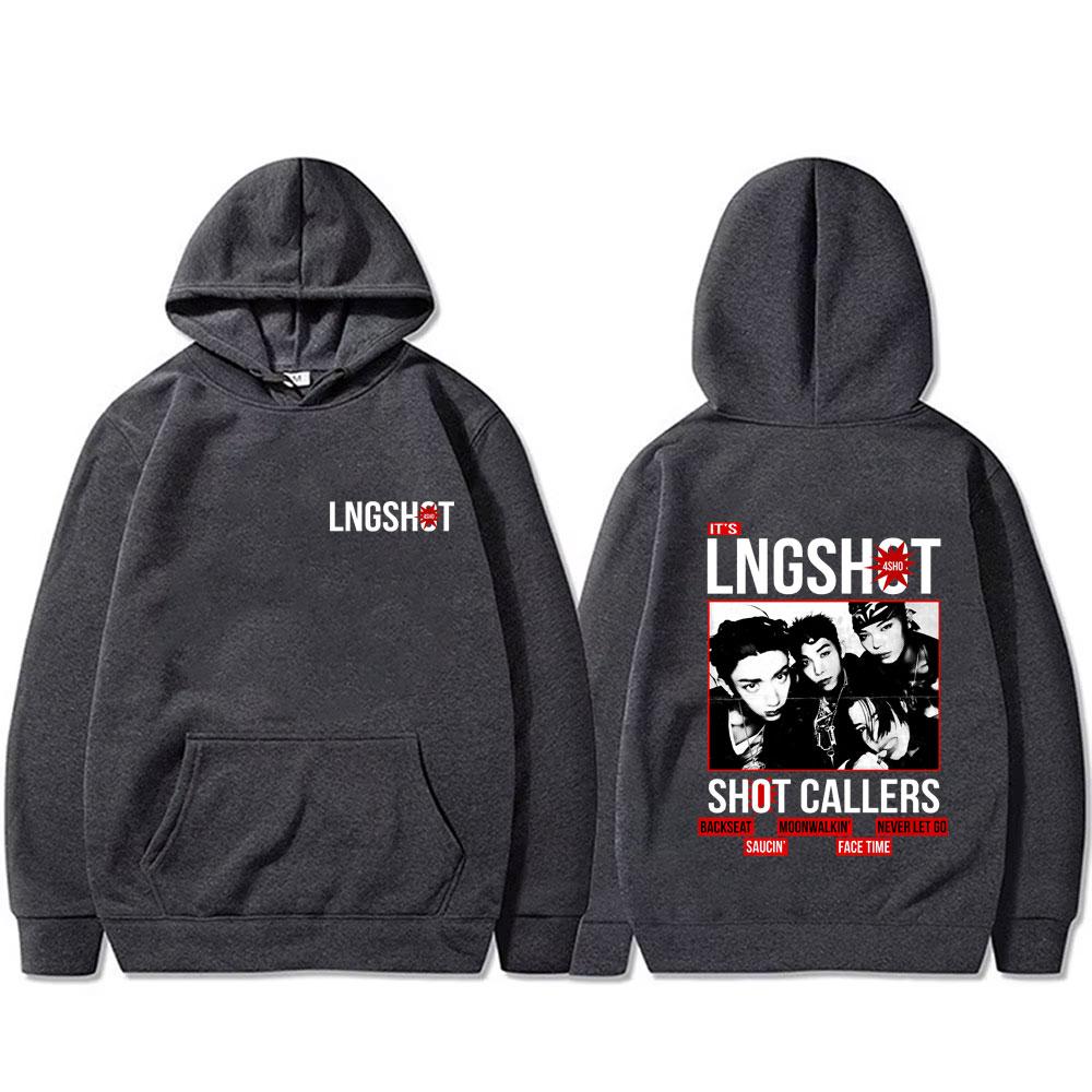 Korean Band Lngshot Shot Callers Album 2026 Hoodie Unisex Kpop Fashion Trend Hooded Sweatshirt Male Vintage Oversized Hoodies