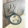 1pc Wall-Mounted Adjustable Height Pet Feeder Floating Shelf - Heavy Duty Iron Feeding Station with Bowl Holder, Space Saving