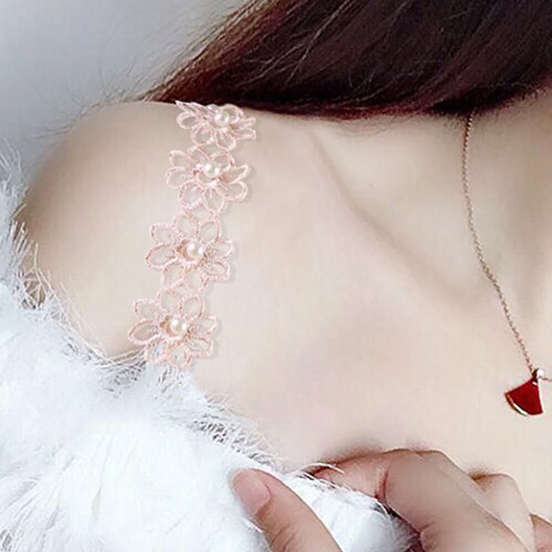 1Pair Flower Sexy Dress Decor Summer Bra Straps Elastic Shoulder Strap Adjustable Plastic/Lace Women