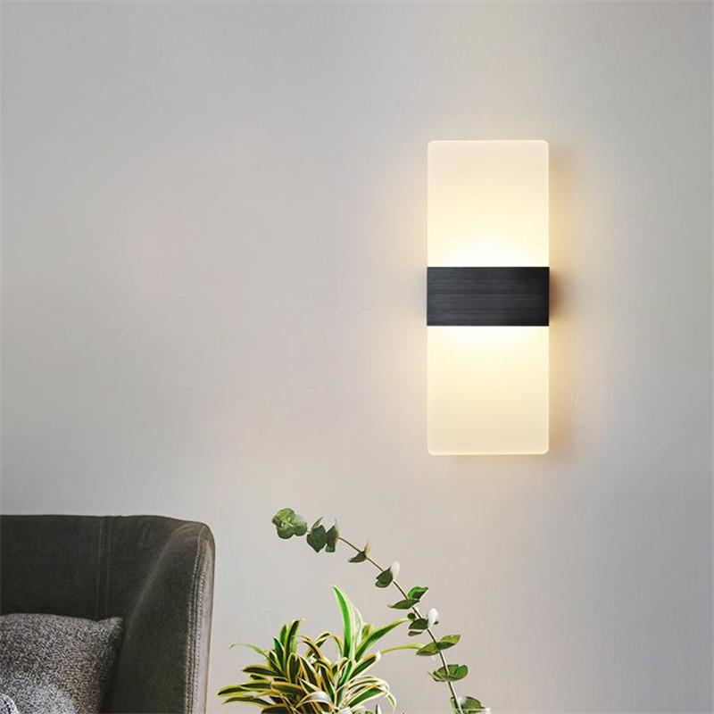 Modern Simplicity Led Wall Lamp Warm White Light for Bedroom Bedside Sconce Stairs Lighting Wall Light Fixture Bathroom Lamp