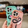 N77 Butterfly Black Gold Snake Macaron Wavy Edge Phone Cases for iPhone 15 Pro Max Samsung A54 A13 A14 S23 S24 S23 Redmi Note 13 Pro Shockproof Cover