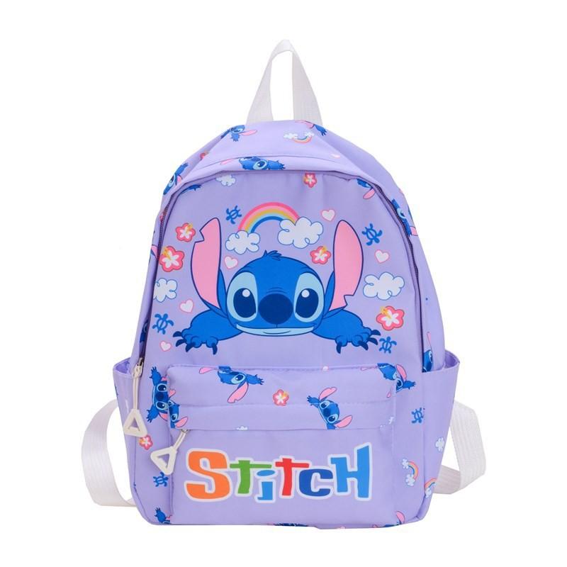 Angel Stitch Cute Flower Rainbow Cartoon Printed Children Backpack For Daily