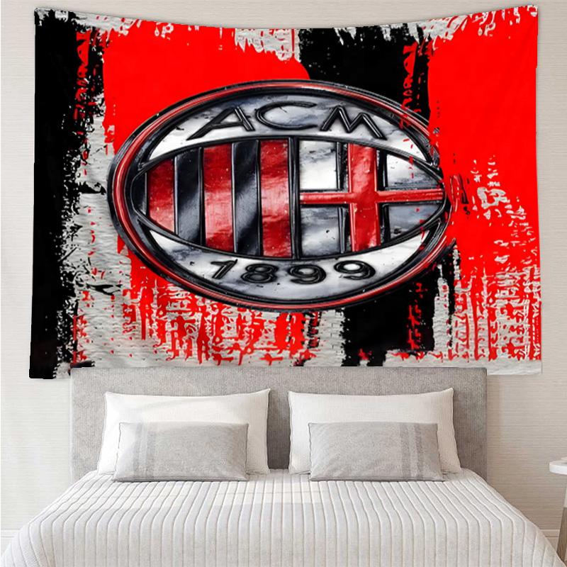 Ac Football Club Tapestry Hanging for Bedroom,Livingroom, Playroom,Decor Art Room Wall Tapestry Holiday and Birthday Gifts