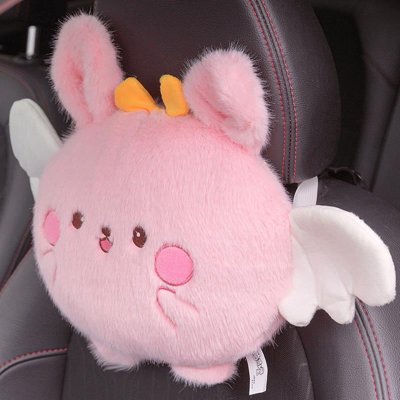Süßes Kaninchen Schwein Panda Frosch Auto Kopf Plüschkissen Kawaii Weich Gefüllt Sofa Stuhl Kissen Füllung Haus Büro Auto Plüsch Nup Kissen