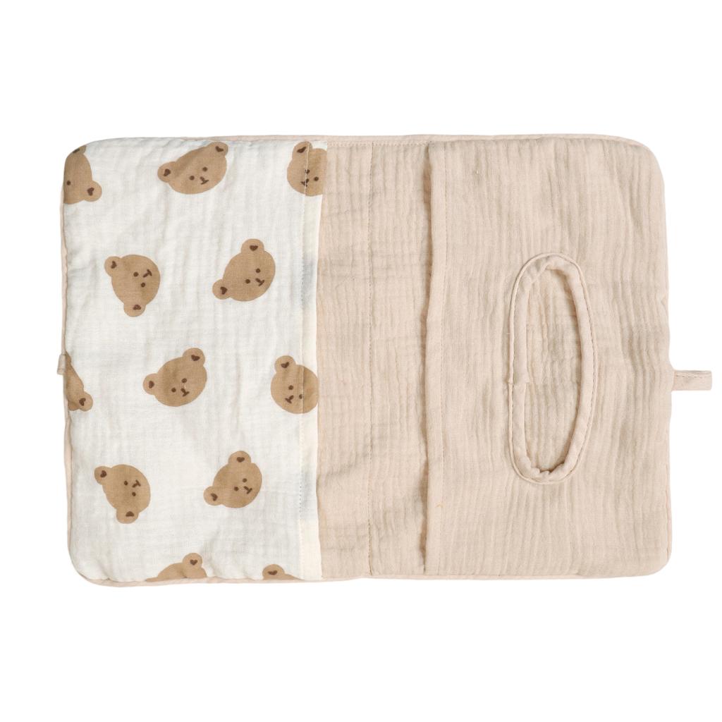 Storage Bag Soft Cotton Infant Bed Rail Storage Organizer Bag Providing Quick Access to Essentials During Nighttime Care