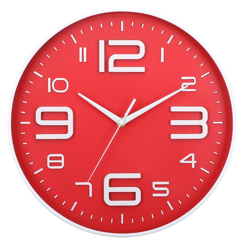 Wall Clock Simple Creative Living Room Bedroom Silent Clock 10cm Plastic Nordic Fashion Quartz Clock Spot