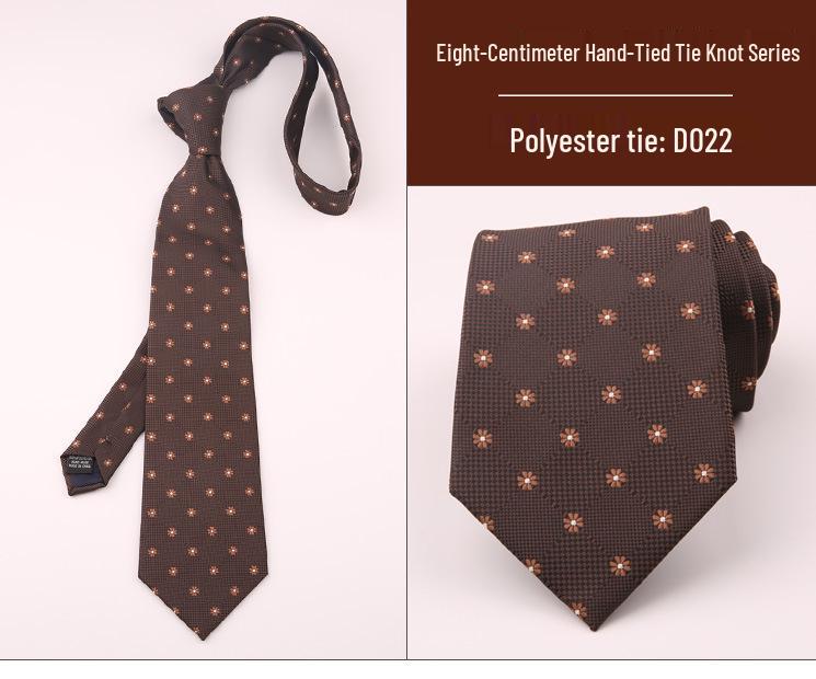 8cm Men's Formal Striped Plaid Tie for Business, Wedding, or Professional Wear - Black or Red, Korean Style