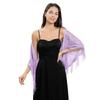 Women's Triangle Lace Shawl with Tassels Waved Shoulder Wrap Shawl Scarf for Bridal Gowns and Evening Parties