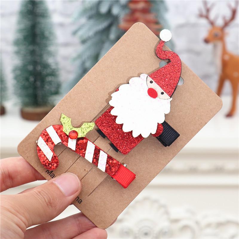 Christmas Hair Clip Set: Two Festive Hairpins for Girls and Seniors - Perfect Holiday Accessories and Gifts