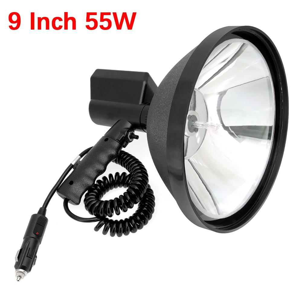 4/5/7/9 Inch Outdoor Searchlight Handheld Light 25W-55W Portable Spotlight Waterproof Flashlight Hunting Camping Light 12V 24V