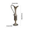European Engraved Slim Neck Metal Vases Flower Arrangements Container Bud Vases For Home Table Centerpieces Decors