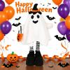 Halloween Stehender Geist Plüschtier Puppe Ornament 17,3 Zoll Ausziehbar Halloween Gruseliger Geist Plüschfigur Skulptur Dekor