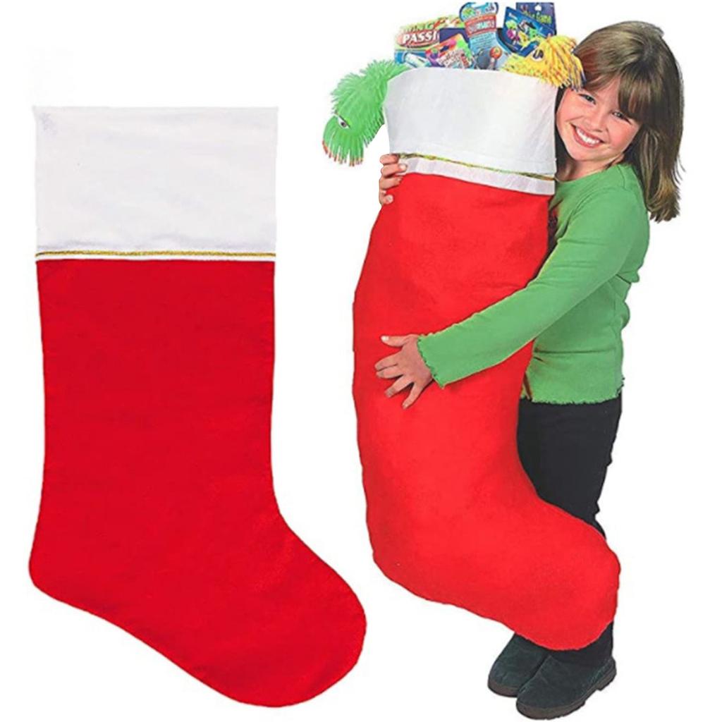 38 Zoll Weihnachtsstrümpfe, Übergroße Strümpfe, Feiertags-Familienparty-Dekorationen, Hängende Strümpfe