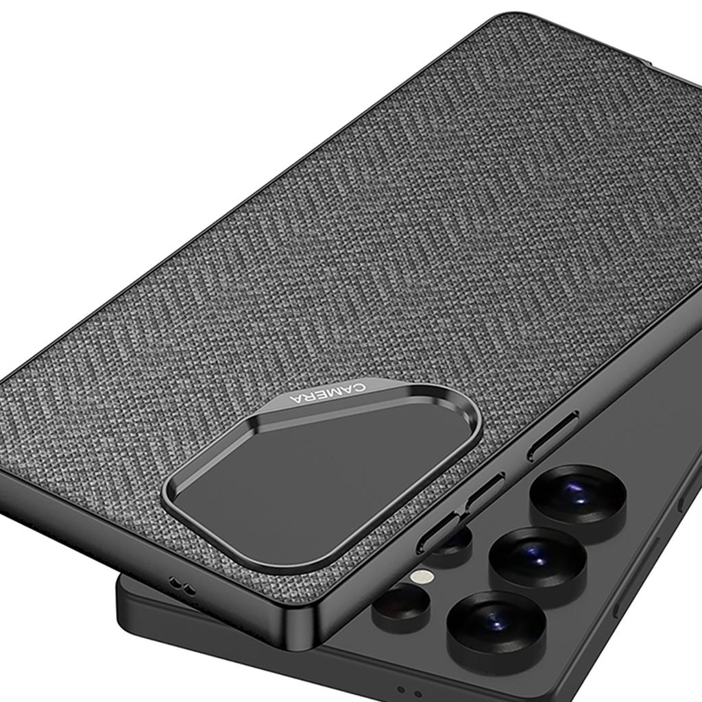 Samsung S25 Ultra Mobile Phone Case Magnetic Protective Case Nibu S25 Plain Leather Rotary Ring Bracket