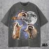 Three Raccoon Graphic T-shirts, Vintage Raccoon Moon Tshirt, Raccoon Shirt, Funny Raccoon Tee, Raccoon Meme Shirt, Raccoon Tee, Raccoon Tee