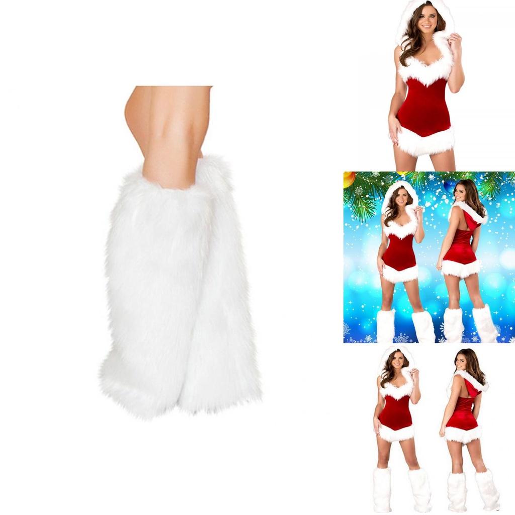 Festive Women's Xmas Dress Red Santa Outfit Off-shoulder Tube Top Cosplay