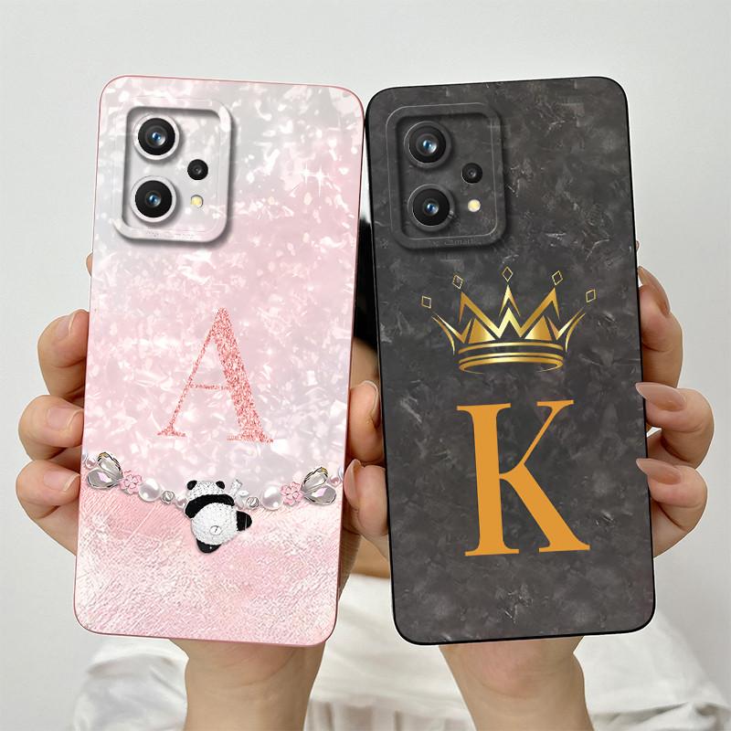 For Realme 9 Pro Plus 4G 5G Case Fashion Crown Letters Silicone Soft Protector Cover For Realme9 9Pro Plus 4G 5G Funda Bumper