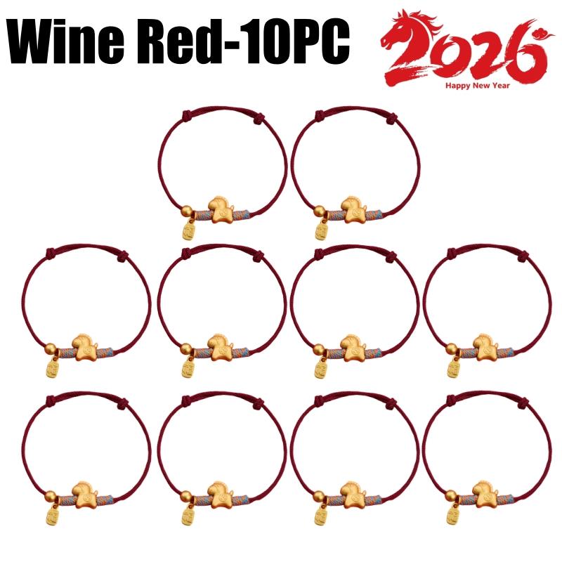 1116 Horse Year Bracelet Red String ‘Ben Ming Nian’ Handwoven Zodiac Gift Lucky Red Bracelet New Year Fortune Present