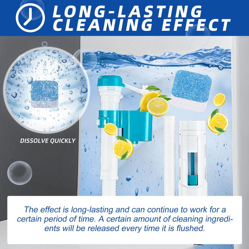 Toilet Cleaning Tablets (Boxed) Household Bathroom Powerful Stain & Odor Removal Long-Lasting Freshness Toilet Cleaning Tablets