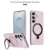Magnetic Armor Phone Cases For Samsung S25 S24 S23 Plus  S21 Ultra FE For Galaxy S22 Wireless Charging Stand Protection Cover Funda