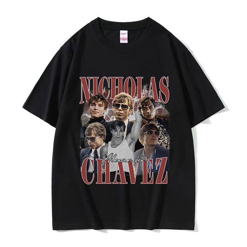 

90s Retro Nicholas Chavez Graphic T Shirts Men s O-Neck Fashion High Quality T-shirt Man 100% Cotton Oversized Tshirt Streetw... S