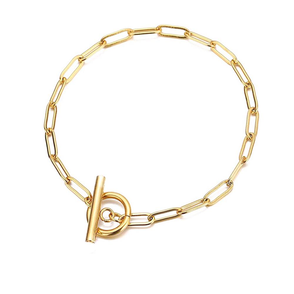 

Европейско-американский браслет-цепочка из нержавеющей стали с застежкой OT