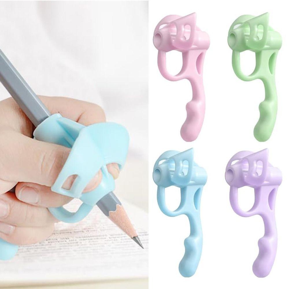 1pc Comfortable Silicone Pencil Holder Soft Pen Writing Aid Tool Pencil Holder  for Kids Handwriting