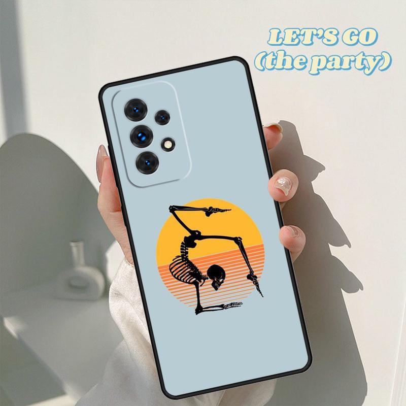 Skeleton Yoga phone case For Samsung Galaxy A42 A31 A40 A51 A71 A32 A80 A91 A52 A72 A73 A20e A21S A50 A70 A11 A12 Cover