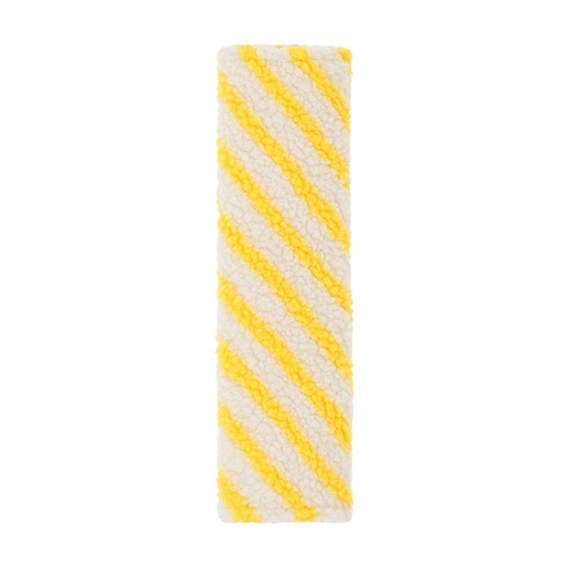 

Car Seat Belt Shoulder Protector, Kidsren s Car Anti-Neck Strangulation Safety Belt Protective Cover, Autumn and Winter Car Interior Moon Velvet Striped Shoulder Pad - Yellow Twill