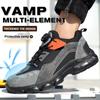 Waterproof Men'S Boots Anti Smash Anti Puncture Steel Toe Shoes Breathable Male Safety Shoes Rotary Buckle Men Protective Boots