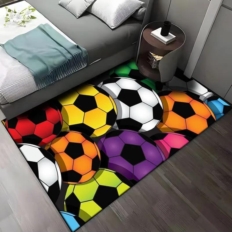 Football Art Pattern Rug Carpet for Living Room Bathroom Mat Creative Doormat Carpet for Bedroom Home Decor Tapis Salon