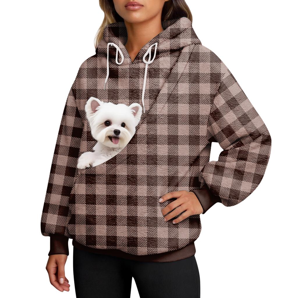 Women's Pullover Striped Print Top Long Sleeve Sports Flannel Top