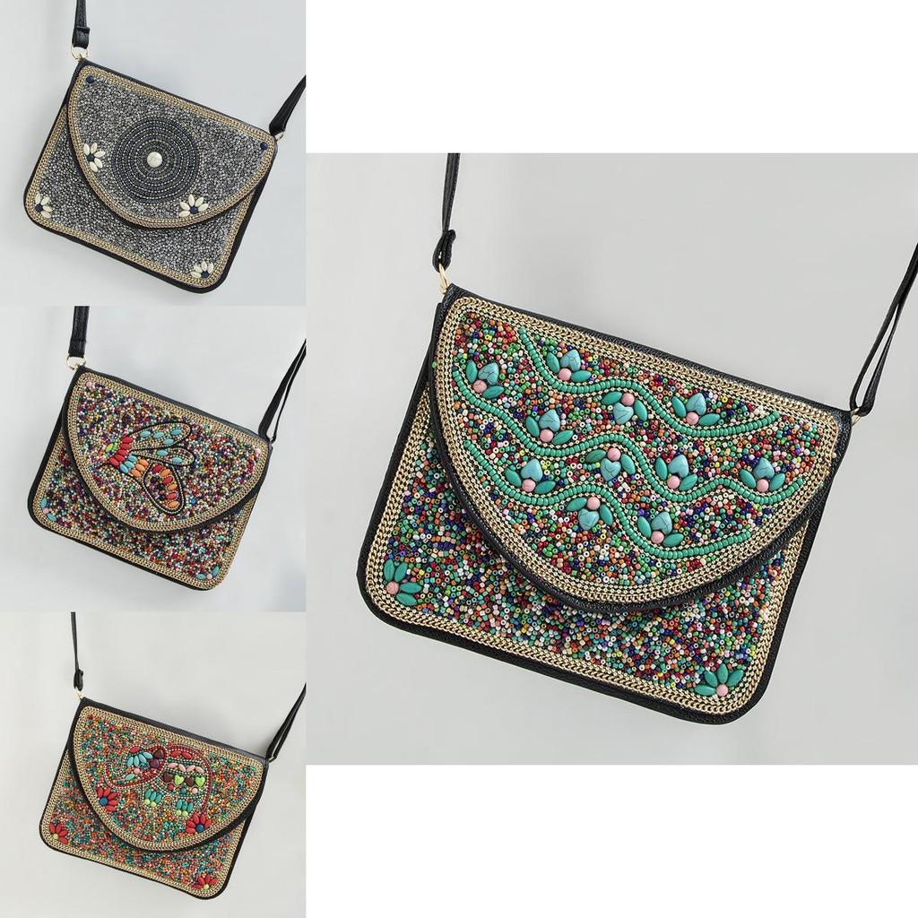 Bohemian Style Crossbody Bag With Shell Decoration For Daily Casual Wear