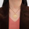 My Shape Artistic Gymnastics Round Pendant Necklaces for Women Ballet Dancer Callisthenics Charms Chain Stainless Steel Jewelry