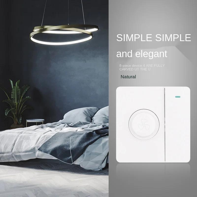 Ventilátor elektrický ventilátor plynulá regulace otáček s přepínacím panelem, regulátor stropního ventilátoru, 1gang1way s přepínačem regulace otáček