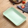 New Tableware Plastic Snack Plate Wheat Straw Reusable Square Tray Lightweight Durable Table Trash Tray