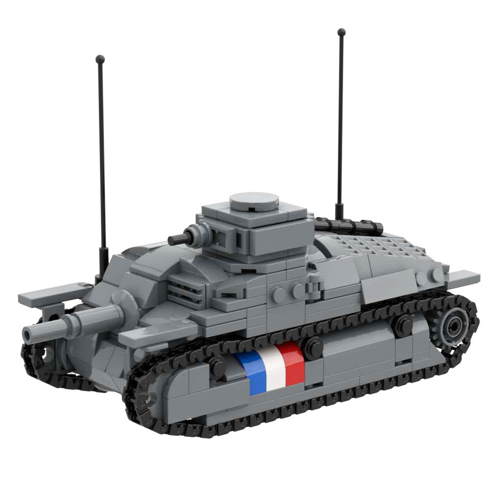 Erster Weltkrieg Zweiter Weltkrieg Französische Armee Panzer AMX-13 CHAR B1 BIS Somua S35 AMX-30 Renault FT-17 ARL44 Lorraine 155 Gepanzertes Militär Baustein Spielzeug