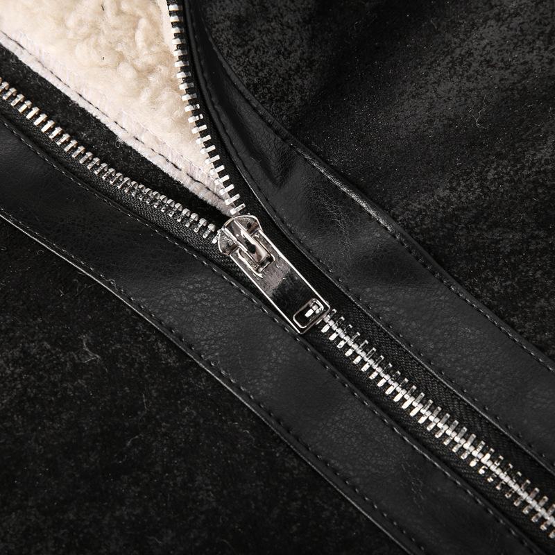 Casual σακάκι πέτο τεχνητή γούνα μονοκόμματο ανδρικό μπουφάν Ευρωπαϊκό και αμερικανικό στυλ μοντέρνο δερμάτινο μπουφάν για άνδρες