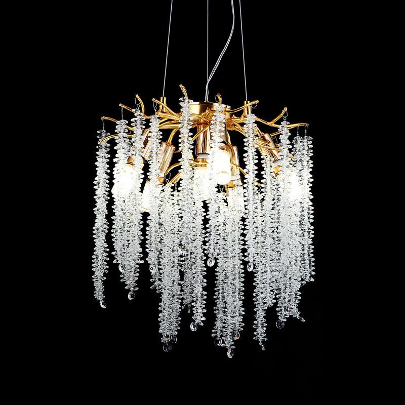 French Modern Crystal Branch Chandelier - Luxury Living Room Light