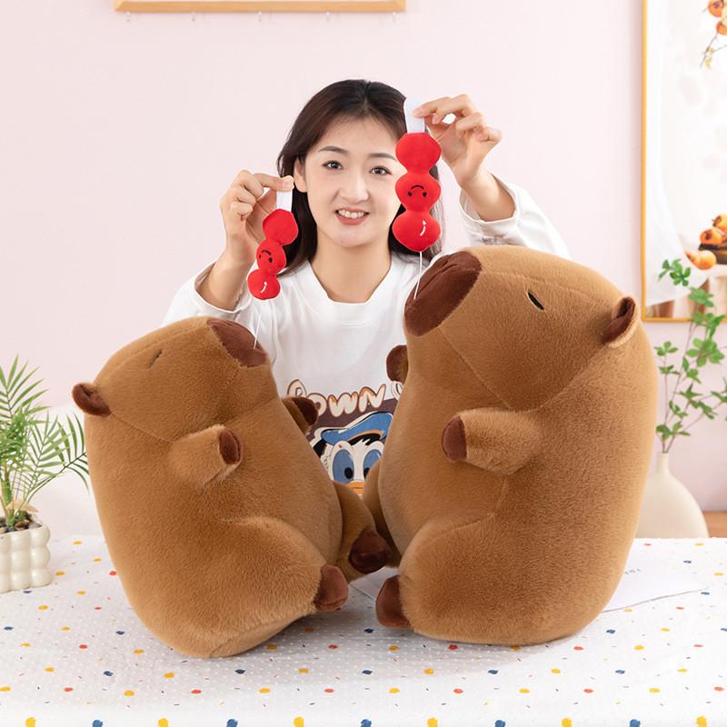 Stretchable Capybara Sugared Gourd Plush Toy Cute Fabric Doll Birthday Animal
