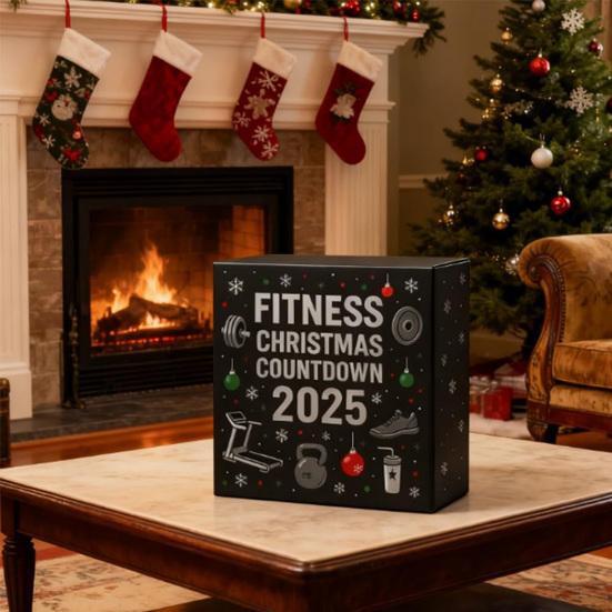 Gym Advent Calendar 2025 24 Days 2D Acrylic Fitness Gear Ornaments Christmas Countdown Calendar Gift