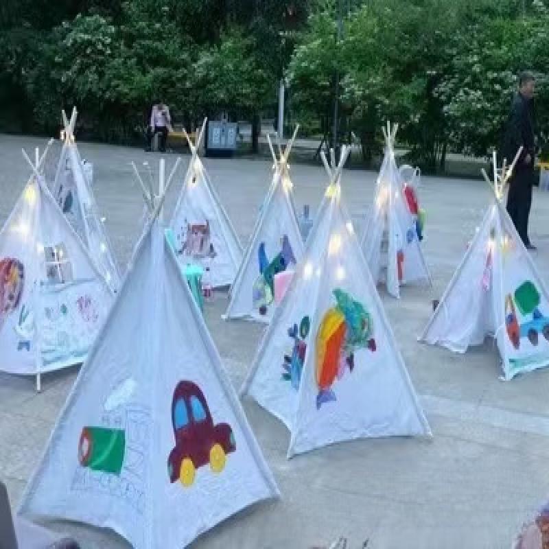 OEINGOEING Kids Indian Teepee Play Tent 1.35m