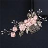 Romantic Wedding Bridesmaid Hair Jewelry Bridal Clips Flower Hair Pin Hair Combs Leaves Tiara