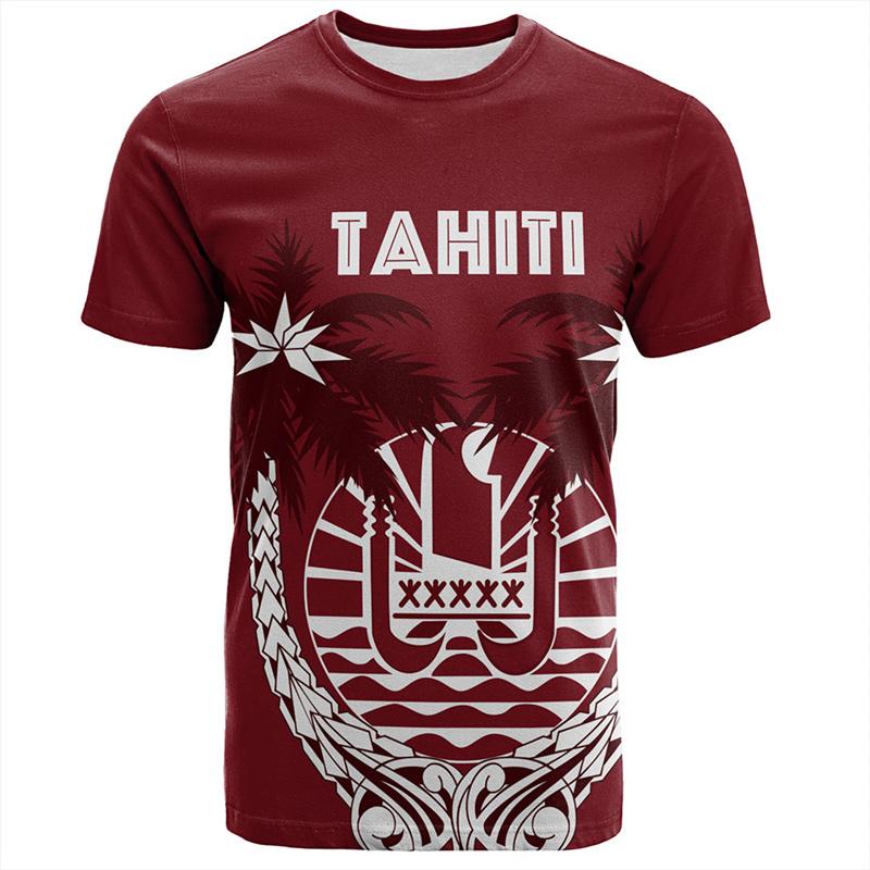 2026 Tahiti Tričko s 3D potiskem pro muže Polynéské grafické tričko Módní topy Krátký rukáv Letní Street Oversized trička