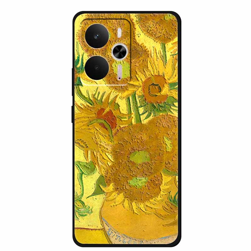 3D Emboss Case For Realme 14 5G Case Realme14 Coque Relief Flower Silicone Soft Back Cover For Realme 14 Phone Cases Funda Shell